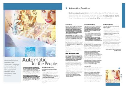 Première page de l&rsquo;article &laquo;&nbsp;Automated solutions for the people&nbsp;&raquo;